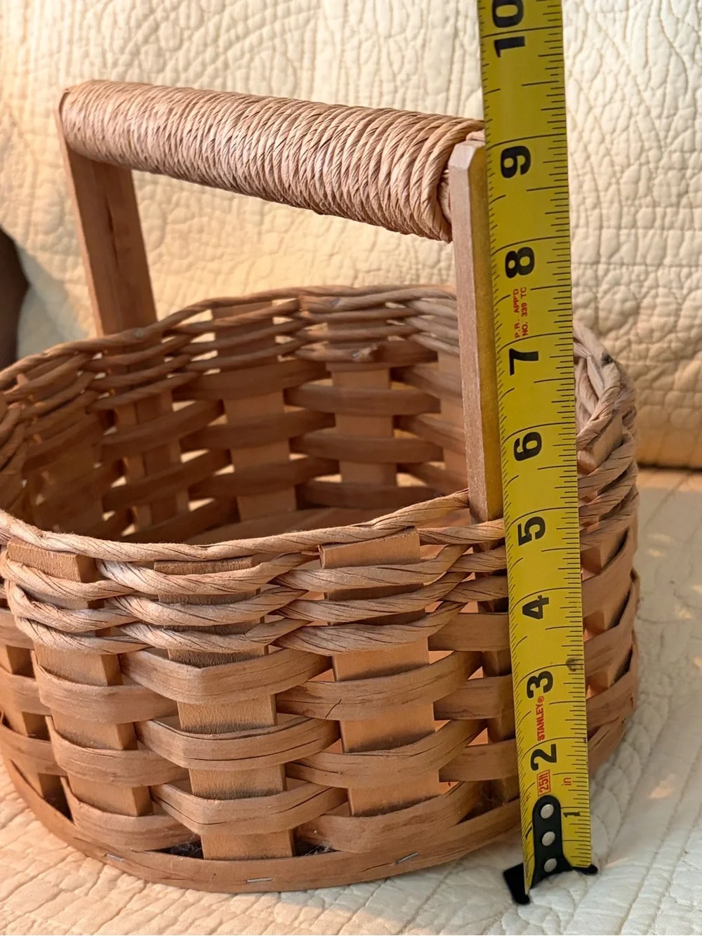 Natural Brown Woven Basket with Handle - Home Accents